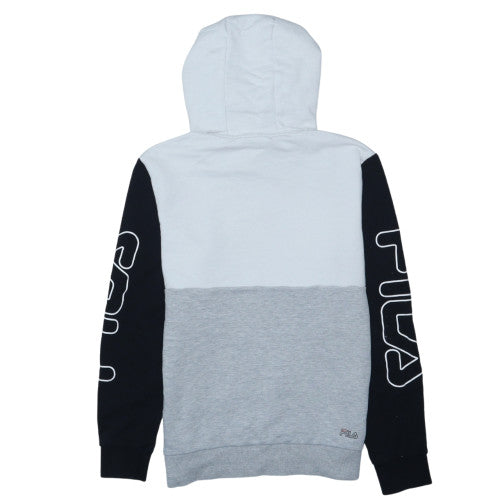 Fila Women’s Grey Black Colourblock Pullover Hoodie Size M