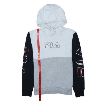 Fila Women’s Grey Black Colourblock Pullover Hoodie Size M