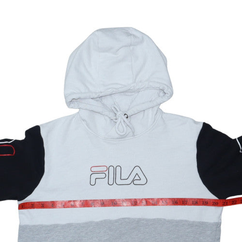 Fila Women’s Grey Black Colourblock Pullover Hoodie Size M