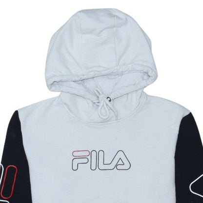 Fila Women’s Grey Black Colourblock Pullover Hoodie Size M