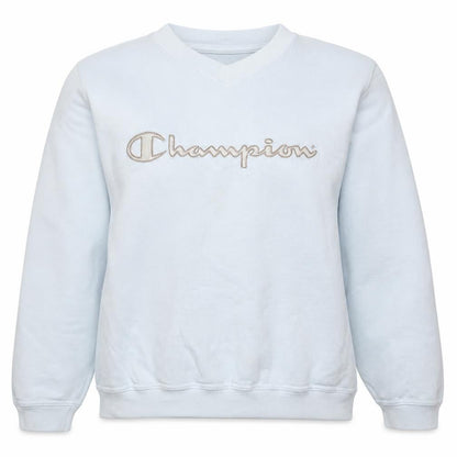 Champion Women's White Pullover Sweatshirt L Embroidered Logo