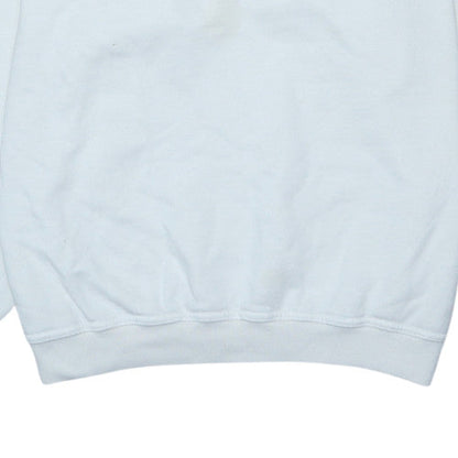 Champion Women's White Pullover Sweatshirt L Embroidered Logo