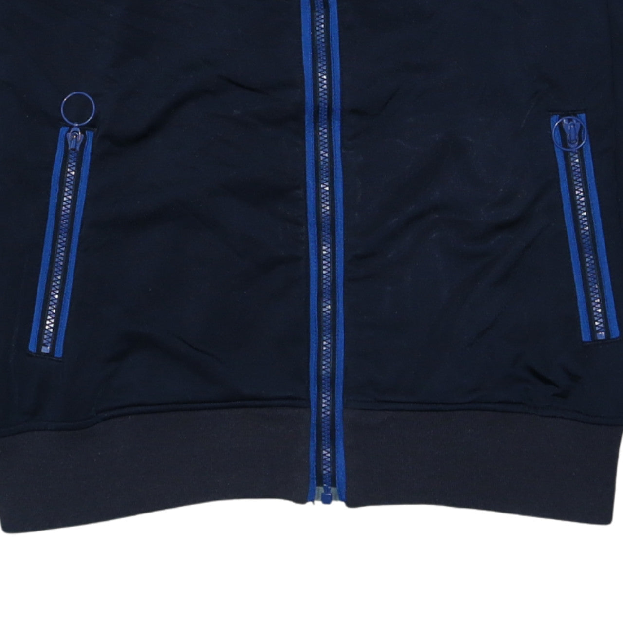 Adidas Men's Blue Full Zip Sweatshirt Size M Embroidered Logo