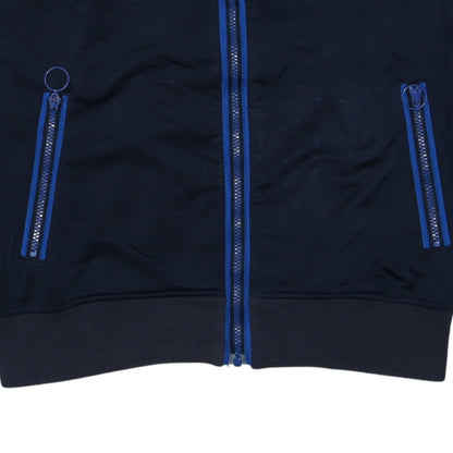Adidas Men's Blue Full Zip Sweatshirt Size M Embroidered Logo