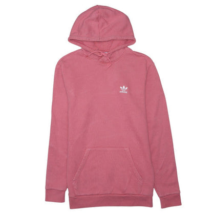 Adidas Womens Pink XS Pullover Hoodie With Logo Detail
