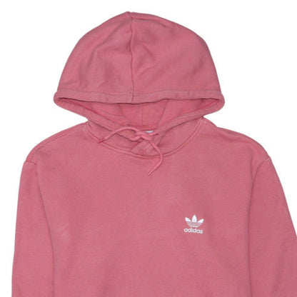 Adidas Womens Pink XS Pullover Hoodie With Logo Detail
