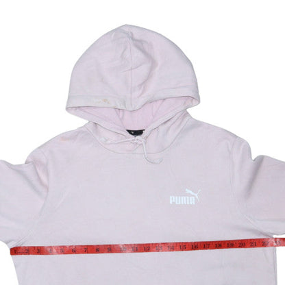 Puma Womens Pink Pullover Hoodie Medium Cotton Blend Casual