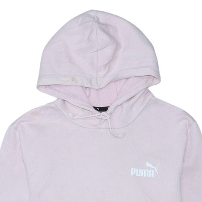 Puma Womens Pink Pullover Hoodie Medium Cotton Blend Casual