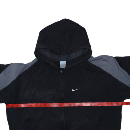 Nike Men's Black Full Zip Hoodie L Regular Fit Sports Fleece