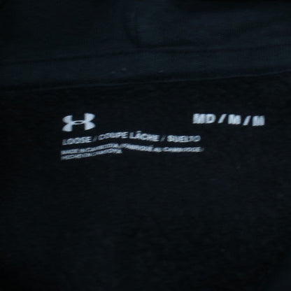 Under Armour Men's Black Pullover Hoodie Size M Relaxed Fit Fleece Sweatshirt