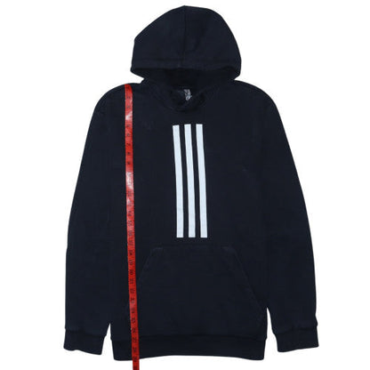 Adidas Men's Black Pullover Hoodie L Sports Graphic Cotton