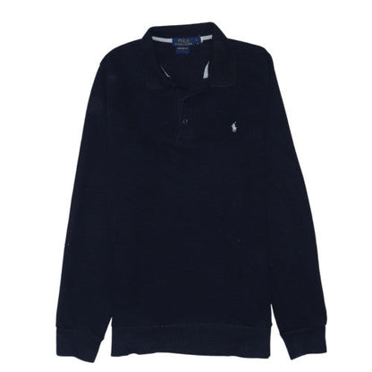 Polo Ralph Lauren Men's Black Long Sleeve Custom Fit Polo Shirt XL