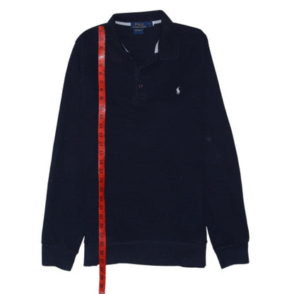 Polo Ralph Lauren Men's Black Long Sleeve Custom Fit Polo Shirt XL