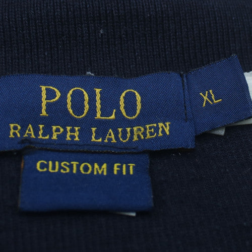 Polo Ralph Lauren Men's Black Long Sleeve Custom Fit Polo Shirt XL
