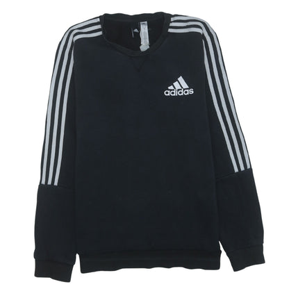 Adidas Men’s Black Sweatshirt M Pullover Crew Neck Logo Sportswear