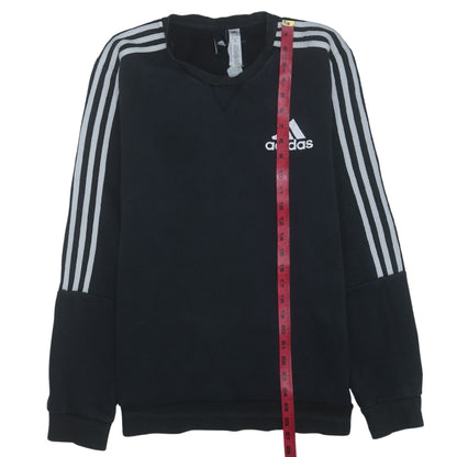 Adidas Men’s Black Sweatshirt M Pullover Crew Neck Logo Sportswear