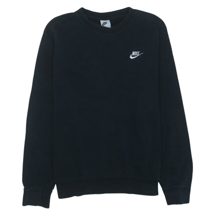 Nike Men's Black Embroidered Logo Crew Neck Sweatshirt M