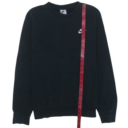 Nike Men's Black Embroidered Logo Crew Neck Sweatshirt M