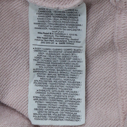 Nike Women’s Pink Pullover Hoodie Small AIR Logo Casual Hooded Sweatshirt