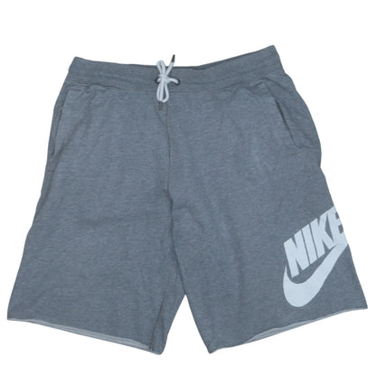 Nike Men's Grey Regular Fit Sweat Shorts Size L with Drawstring Waist