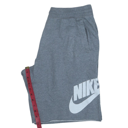 Nike Men's Grey Regular Fit Sweat Shorts Size L with Drawstring Waist