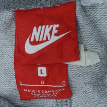 Nike Men's Grey Regular Fit Sweat Shorts Size L with Drawstring Waist