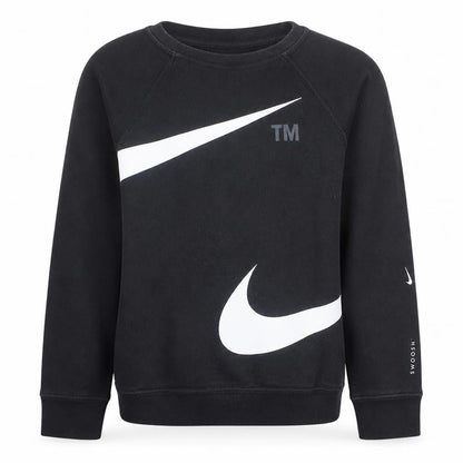 Nike Girls Black Sweatshirt L 13-14 Years Crew Neck Pullover Logo Fleece