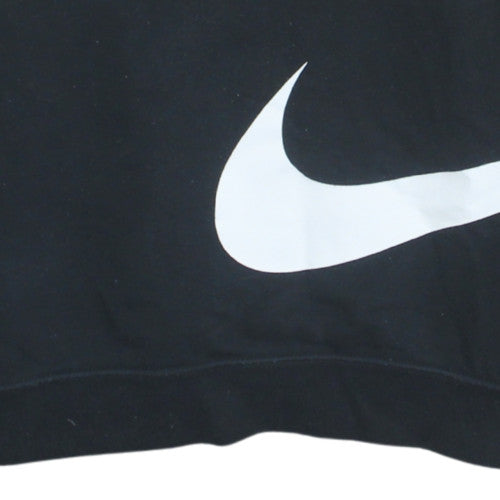 Nike Girls Black Sweatshirt L 13-14 Years Crew Neck Pullover Logo Fleece