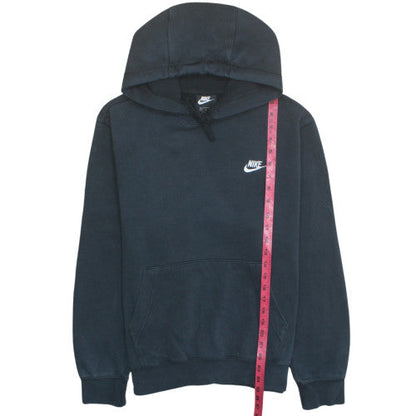 Nike Men's Black Pullover Hoodie Medium Logo Fleece Sweatshirt