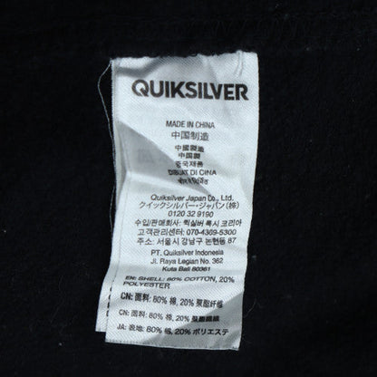 Quiksilver Men's Black XL Full Zip Hoodie Sweatshirt