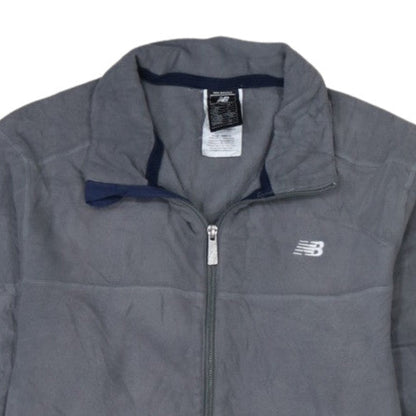 New Balance Men's Grey M Fleece Full Zip Sports Jacket