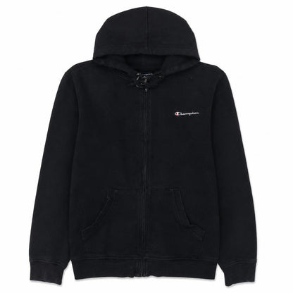 Champion Men's Black Full Zip Hoodie Medium Cotton Blend