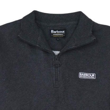 Barbour International Men's Grey L 1/2 Zip Pullover Sweatshirt
