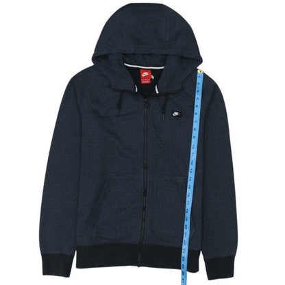 Nike Men's Blue Full Zip Hoodie Size M Fleece Regular Fit