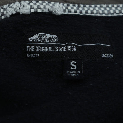 Vans Men’s Black Full Zip Hoodie S Regular Fit Logo Fleece