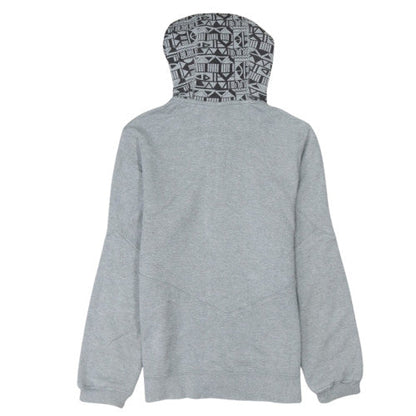 Nike Men's Grey Full Zip Hoodie Size S Sports Retro Style