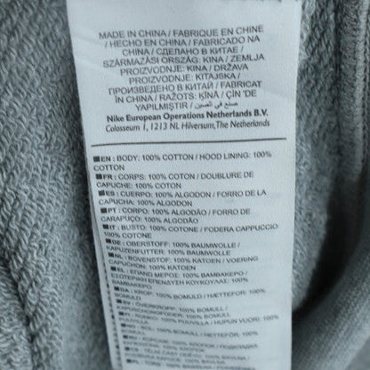 Nike Men's Grey Full Zip Hoodie Size S Sports Retro Style