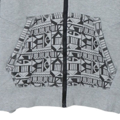 Nike Men's Grey Full Zip Hoodie Size S Sports Retro Style