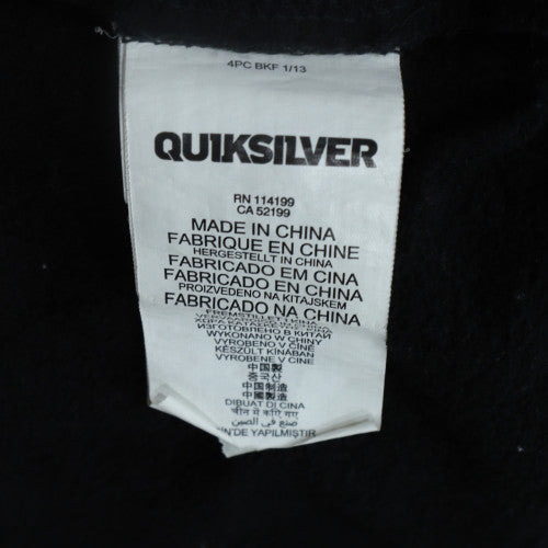 Quiksilver Men's Black XL Full Zip Hoodie Fleece Jacket