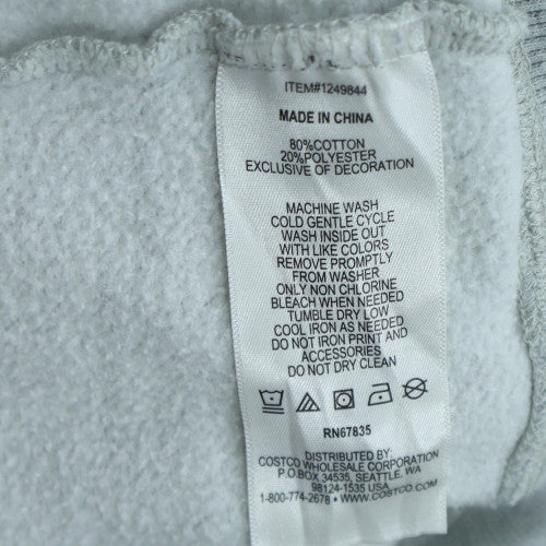 Nautica Men's Grey Full Zip Hoodie XL Classic Logo Fleece