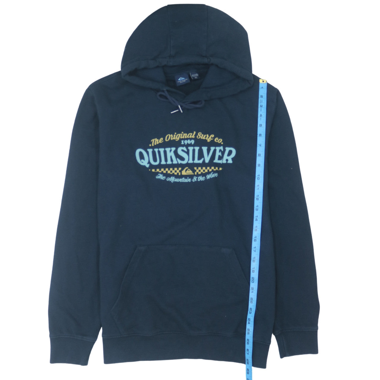 Quiksilver Men's Blue XL Pullover Hoodie Surf Graphic Cotton Blend