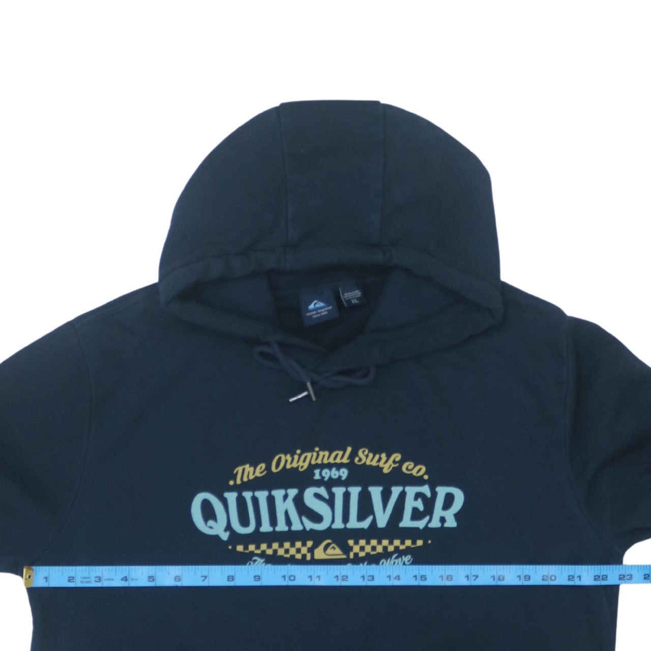 Quiksilver Men's Blue XL Pullover Hoodie Surf Graphic Cotton Blend