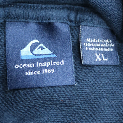 Quiksilver Men's Blue XL Pullover Hoodie Surf Graphic Cotton Blend