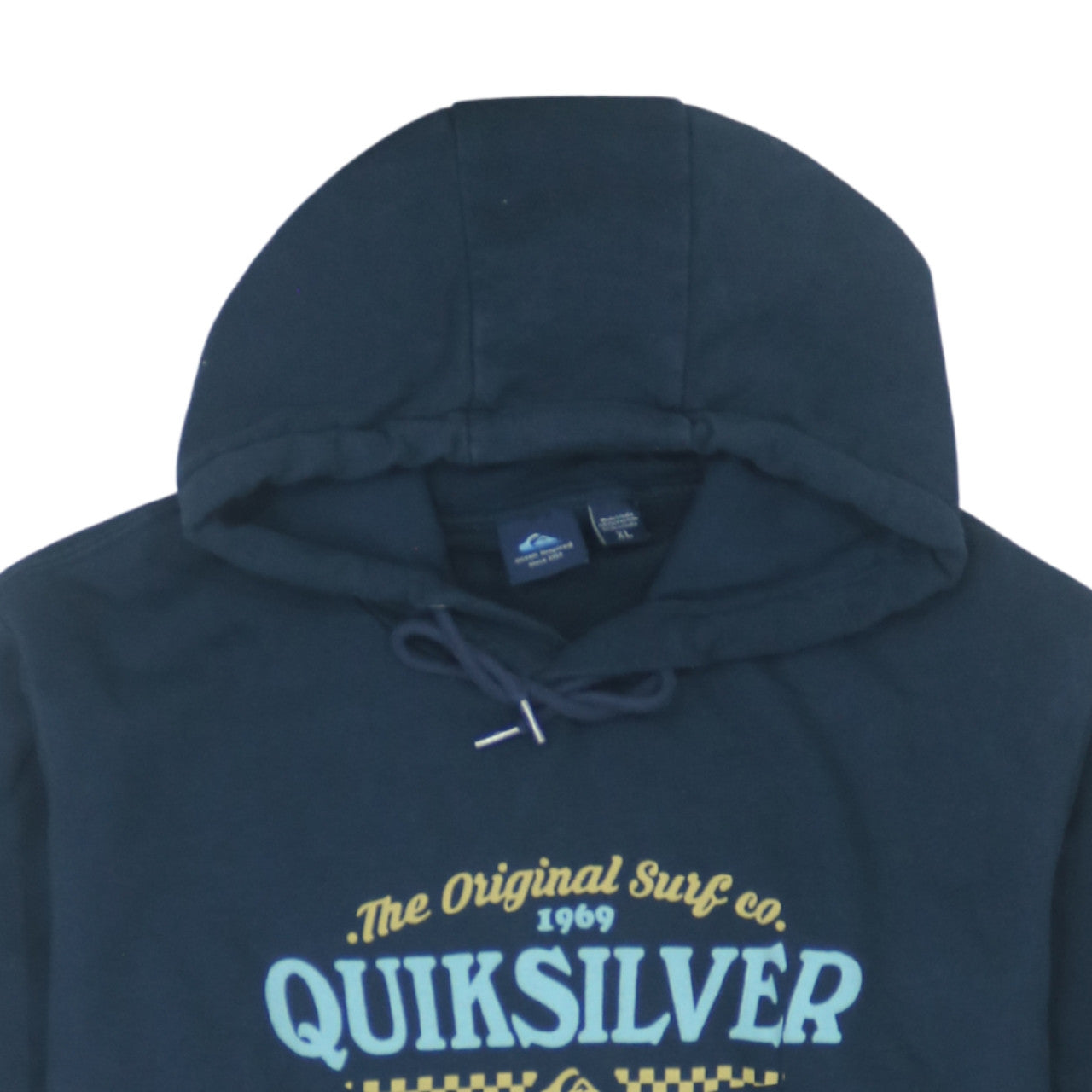 Quiksilver Men's Blue XL Pullover Hoodie Surf Graphic Cotton Blend
