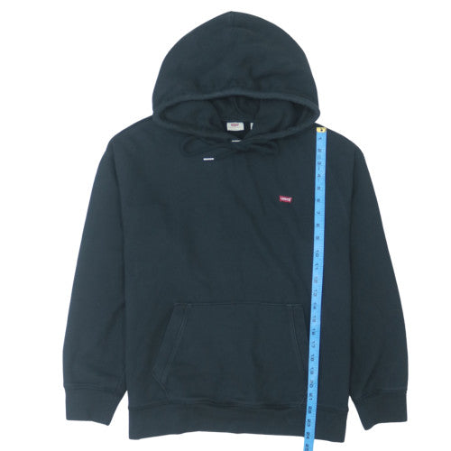 Levi's Men's Black Pullover Hoodie Size L Logo Fleece Sweatshirt