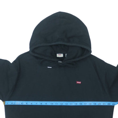 Levi's Men's Black Pullover Hoodie Size L Logo Fleece Sweatshirt