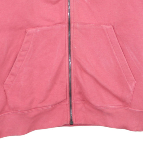 Nike Women's Pink Full Zip Hoodie L Soft Cotton Blend Casual