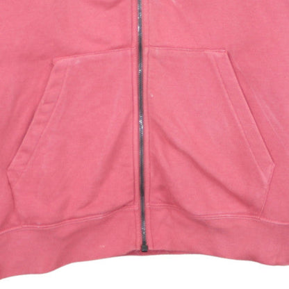 Nike Women's Pink Full Zip Hoodie L Soft Cotton Blend Casual
