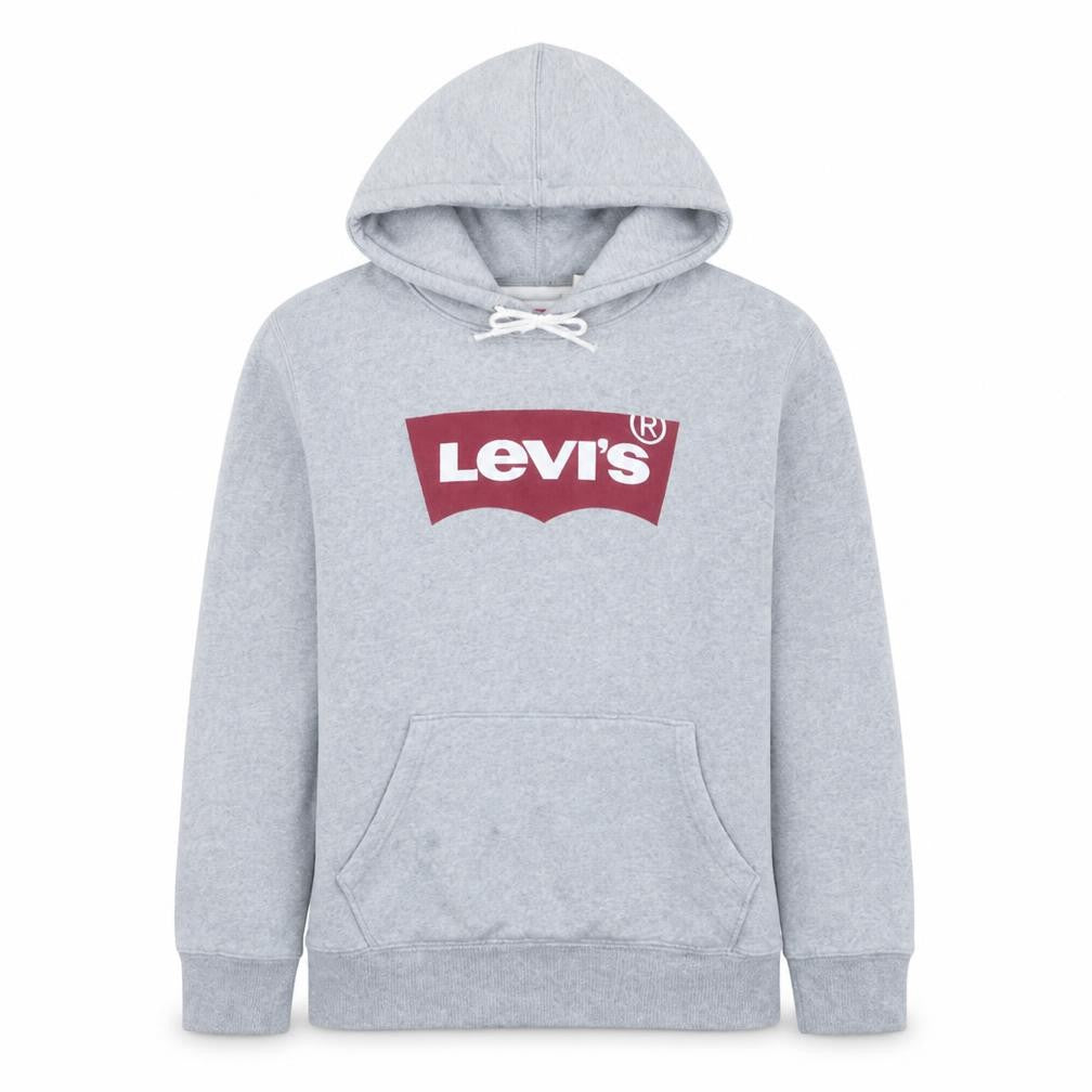Levi's Men's Grey Logo Pullover Hoodie Size M