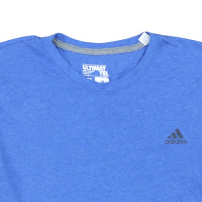 Adidas Men's Blue XL Ultimate Tee Crew Neck Sports T-Shirt